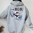 Mom Knows Best Mom And Baby Orca Whale Mother's Day Women Oversized Hoodie Back Print Sport Grey