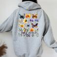 Mommy Mama バタフライ フローラル 夏 母の日 グラフィック ママ 長袖tシャツ レディース オーバーサイズ パーカー バックプリント Sport Grey