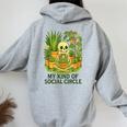 My Kind Ofocial Circle Plantkeleton ユーモア レディース オーバーサイズ パーカー バックプリント Sport Grey