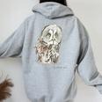 Owl Drawing レディース オーバーサイズ パーカー バックプリント Sport Grey