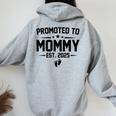 Promoted To Mommy Est 2025 Soon To Be Mom 2025 Mother's Day Women Oversized Hoodie Back Print Sport Grey