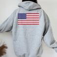 アメリカの国旗 アメリカの愛国心 アメリカの男性 女性 子供 アメリカの国旗 レディース オーバーサイズ パーカー バックプリント Sport Grey