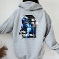 ジュラシック・ワールド Hey Blue You Miss Me レディース オーバーサイズ パーカー バックプリント Sport Grey