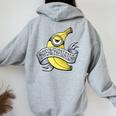 ミニオン Bad To The Banana レディース オーバーサイズ パーカー バックプリント Sport Grey