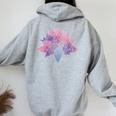 ヨガ 瞑想 カラフル ボーホー ロータス 曼荼羅 蓮の花 レディース オーバーサイズ パーカー バックプリント Sport Grey