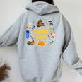 夏のキャンプ旅行 キャンパー キッズ 女の子 男の子 お揃い 長袖tシャツ レディース オーバーサイズ パーカー バックプリント Sport Grey