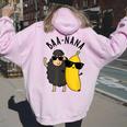 Baa-Nana おもしろバナナ羊しゃれ レディース オーバーサイズ パーカー バックプリント Light Pink