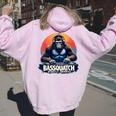 Bassquatch – Groovyasquatch Djデザイン 音楽愛好家向け レディース オーバーサイズ パーカー バックプリント Light Pink