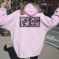 Dg Initials D G Nameurname Onomastics Onomatology レディース オーバーサイズ パーカー バックプリント Light Pink