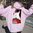 Estado De Mississippi Inicio De Los Blues Music Guitar Tunes Women Oversized Hoodie Back Print Light Pink