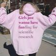 Girls Just Wanna Have Funding X Forcience Research レディース オーバーサイズ パーカー バックプリント Light Pink