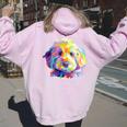 Goldendoodle ギフト ラブラドゥードル Cockapoo Mom カラフル ポップアート レディース オーバーサイズ パーカー バックプリント Light Pink
