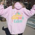 Happiest Grandma On Earth Cute For Grandma Mother's Day Women Oversized Hoodie Back Print Light Pink Happiest Grandma On Earth Cute For Grandma Mother's Day Women Oversized Hoodie Back Print Light Pink