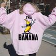 I'm A Banana シャツ かわいい 面白い バナナ コスチューム メンズ レディース キッズ レディース オーバーサイズ パーカー バックプリント Light Pink