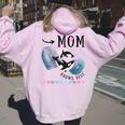 Mom Knows Best Mom And Baby Orca Whale Mother's Day Women Oversized Hoodie Back Print Light Pink