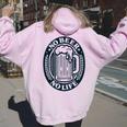 No Beer No Life ヴィンテージ飲料 ビール愛好家向け 左胸 レディース オーバーサイズ パーカー バックプリント Light Pink