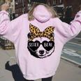 Sister Bear Face Sunglasses Big Little Sister Mother's Day Women Oversized Hoodie Back Print Light Pink