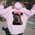 コケット ボウケーン コルソ 犬 ママ ピンクリボン 女の子 レディース オーバーサイズ パーカー バックプリント Light Pink