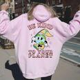 レトロ グルービー Be Kind To Your Planet Earth Day 70年代 80年代 4月 レディース オーバーサイズ パーカー バックプリント Light Pink