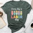 Every Day Is Labor Day Labor And Delivery Nurse Baby Squad Bella Canvas T-shirt Heather Forest