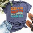 Dear Mom Great Job We're Awesome Thank You Retro Bella Canvas T-shirt Heather Forest