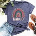 Baboo Rainbow Grandpa Grandfather Fathers Day Baboo Bella Canvas T-shirt Heather Navy