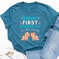 Babies' First Mother's Day On The Inside Twins Pregnancy Bella Canvas T-shirt Heather Navy
