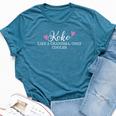 Koko Like A Grandma Only Cooler Heart Mother's Day Koko Bella Canvas T-shirt Heather Navy