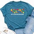 Mom Of A Master Builder Toy Brick Mother's Day Bella Canvas T-shirt Heather Navy