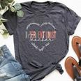 Heart Of A Proud Interventionist Teacher For Men Bella Canvas T-shirt Heather Deep Teal