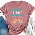 Babies' First Mother's Day On The Inside Twins Pregnancy Bella Canvas T-shirt Heather Dark Grey