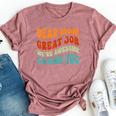 Dear Mom Great Job We're Awesome Thank You Retro Bella Canvas T-shirt Heather Dark Grey