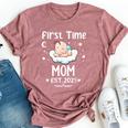 First Time Mom Est 2025 Cute Mother's Father's Day Bella Canvas T-shirt Heather Dark Grey