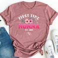 First Time Nonna 2025 Mother's Day Soon To Be Nonna Bella Canvas T-shirt Heather Dark Grey