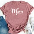 Mama Heart Est2022 Cute Pregnancy New Moms & Mothers-To-Be Bella Canvas T-shirt Heather Mauve