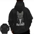 The Dogfather French Bulldog Dad Frenchie Papa T-Shirt Men Zip Up Hoodie Back Print