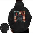 French Bulldog Dog Motif USA Patriot 4th Of July Men Zip Up Hoodie Back Print