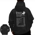 French Bulldog Facts Nutrition Frenchie Lover Men Zip Up Hoodie Back Print