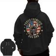 For French Bulldog Lovers Men Proud Frenchie Dog Dad Men Zip Up Hoodie Back Print