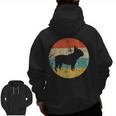 French Bulldog Retro Dog Men Zip Up Hoodie Back Print