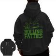 French Bulldog Rolling Fatties Dog Lover Puppy Owner Men Zip Up Hoodie Back Print