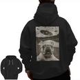 French Bulldog And UFO UFO And French Bulldog Selfie Men Zip Up Hoodie Back Print