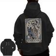 Frenchie Dog Mom Tarot Card French Bulldog Skeleton Mom Men Zip Up Hoodie Back Print