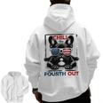 Chill The Fourth Out 4th Of July Cute French Bulldog Men Zip Up Hoodie Back Print