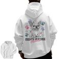 French Bulldog Mama Frenchie Dog Mom Men Zip Up Hoodie Back Print