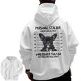 Personal Stalker French Bulldog Men Zip Up Hoodie Back Print