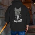 The Dogfather French Bulldog Dad Frenchie Papa T-Shirt Men Zip Up Hoodie Back Print