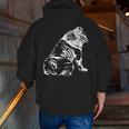 English Bulldog Dog Hund Gift Men Zip Up Hoodie Back Print