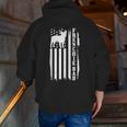 French Bulldog American Flag Frenchie Dog Men Zip Up Hoodie Back Print