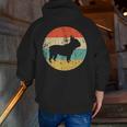 French Bulldog Retro Dog Men Zip Up Hoodie Back Print